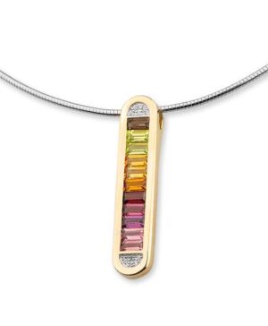 31/04704-0 - 375/- bic - g.rhodolite/BRILL. 0,06 Ct. H/si Pendants