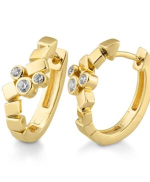 06/61175-0 - 375/- yellow - diamond fc 0,196 Ct. H/si Earrings