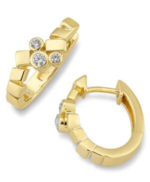06/61175-0 - 375/- yellow - diamond fc 0,196 Ct. H/si Earrings