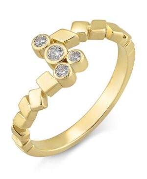 41/06355-0 - 375/- yellow - diamond fc 0,128 Ct. H/si Rings
