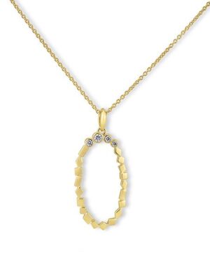 61/01545-0 - 375/- yellow NECKLET - diamond fc 0,138 Ct. H/si Necklaces