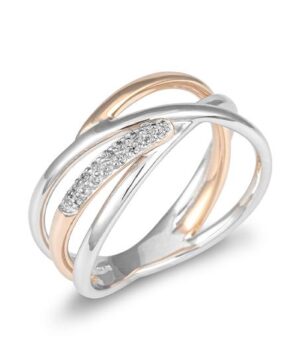 41/05995-0 - 375/- W/R - diamond fc 0,11 Ct. H/si Rings