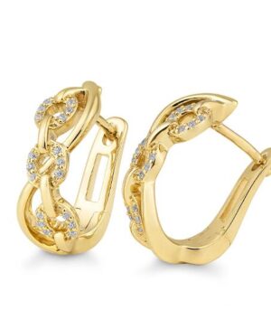 06/61142-0 - 375/- yellow - diamond fc 0,18 Ct. H/si Earrings