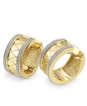 06/61150-0 - 375/- bic - diamond fc 0,418 Ct. H/si Earrings