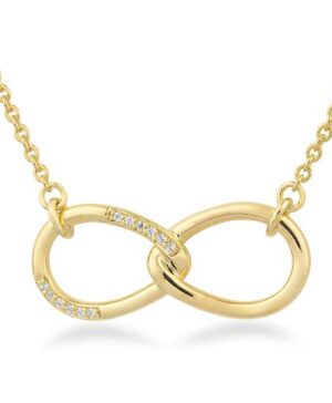 61/01533-0 - 375/- yellow NECKLET - diamond fc 0,048 Ct. H/si Necklaces