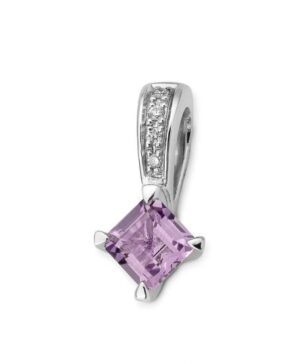 31/04618-0 - 375/- white - g.amethyst/BRILL. 0,019 Ct. H/si Pendants
