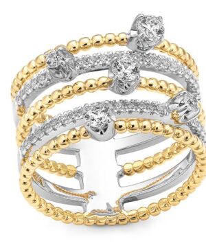 41/06125-0 - 375/- bic. - diamond fc 0,612 Ct. H/si Rings
