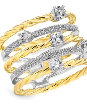41/06126-0 - 375/- bic. - diamond fc 0,612 Ct. H/si Rings