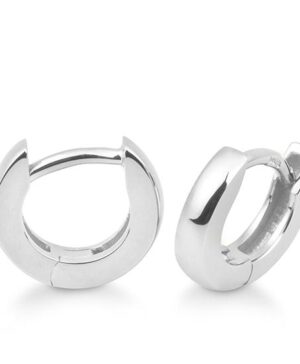 06/02625-0 925/- Rhodium Silver Breuning Huggie Earrings