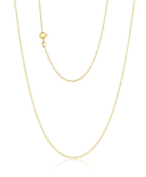 030KF005-Yellow-45cm - 375/- 1.35mm Round Forzatina Cable Chain