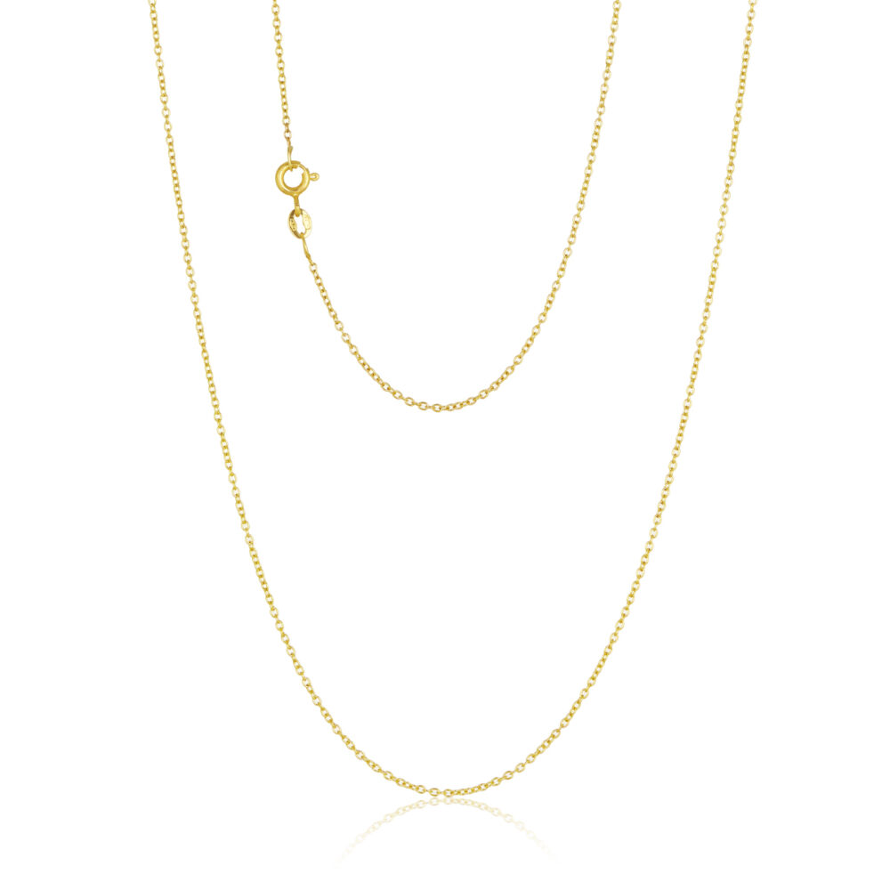 030KF005-Yellow-50cm - 375/- 1.35mm Round Forzatina Cable Chain
