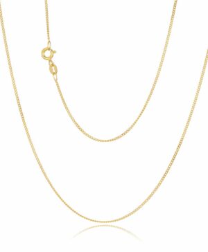031KD-Yellow-45cm - 375/- 1.10mm 2 Sides Grumetta Curb Chain
