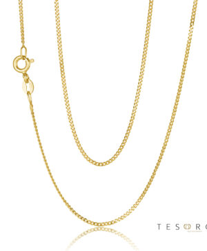 034KD-Yellow-45cm - 375/- 1.20mm 2 Sides Grumetta Curb Chain