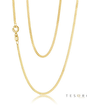045KD-Yellow-60cm - 375/- 1.60mm 2 Sides Grumetta Curb Chain