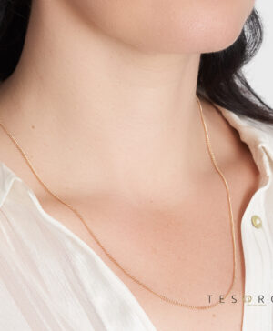 045KD-Yellow-55cm - 375/- 1.60mm 2 Sides Grumetta Curb Chain - Image 2
