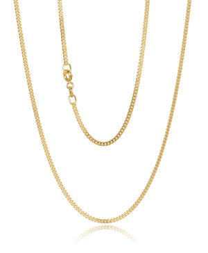 050KD-Yellow-60cm - 375/- 1.75mm 2 Sides Grumetta Curb Chain