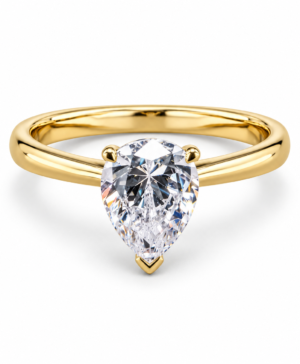 081-00463 — 750/- Yellow Gold 1.50ct Pear Lab-Grown Diamond Solitaire Ring