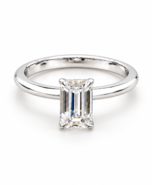 081-00762 750/- White Claw Emerald Lab Grown Diamond Engagement Ring 1 Pcs -1.10ct D/E VVS-VS