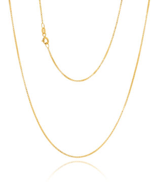 19KVD-Yellow-55cm - 375/- 0.95mm 4 Sides Veneziana Box Chain