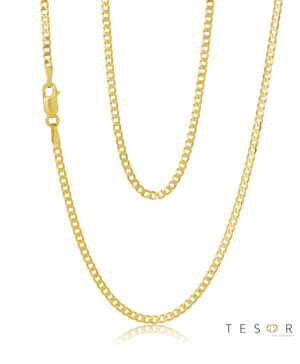 50HKI445/4 - 750-Yellow-50cm - 750/- 1.85mm 8 Sides Open Grumetta Curb Chain