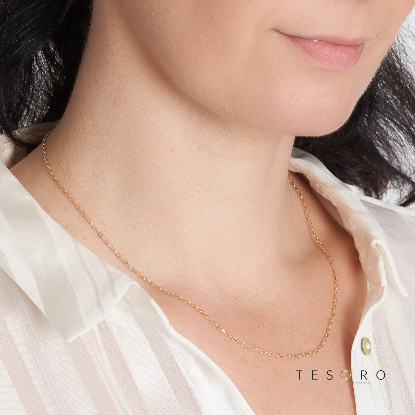 50KRD009-Yellow-50cm - 375/- 1.40mm 4 Sides Triangular Forzatina Cable Chain - Image 2