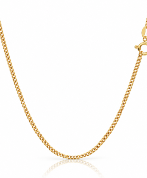 GVJ Custom 375/- Solid Diamond Cut Curb Chain, 1.8mm