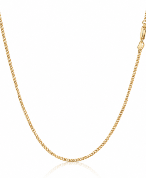 GVJ Custom 375/- Solid Diamond Cut Curb Chain, 1.20mm