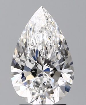 2.50ct Pear Lab-Grown Diamond — D VVS2 — IGI Certified