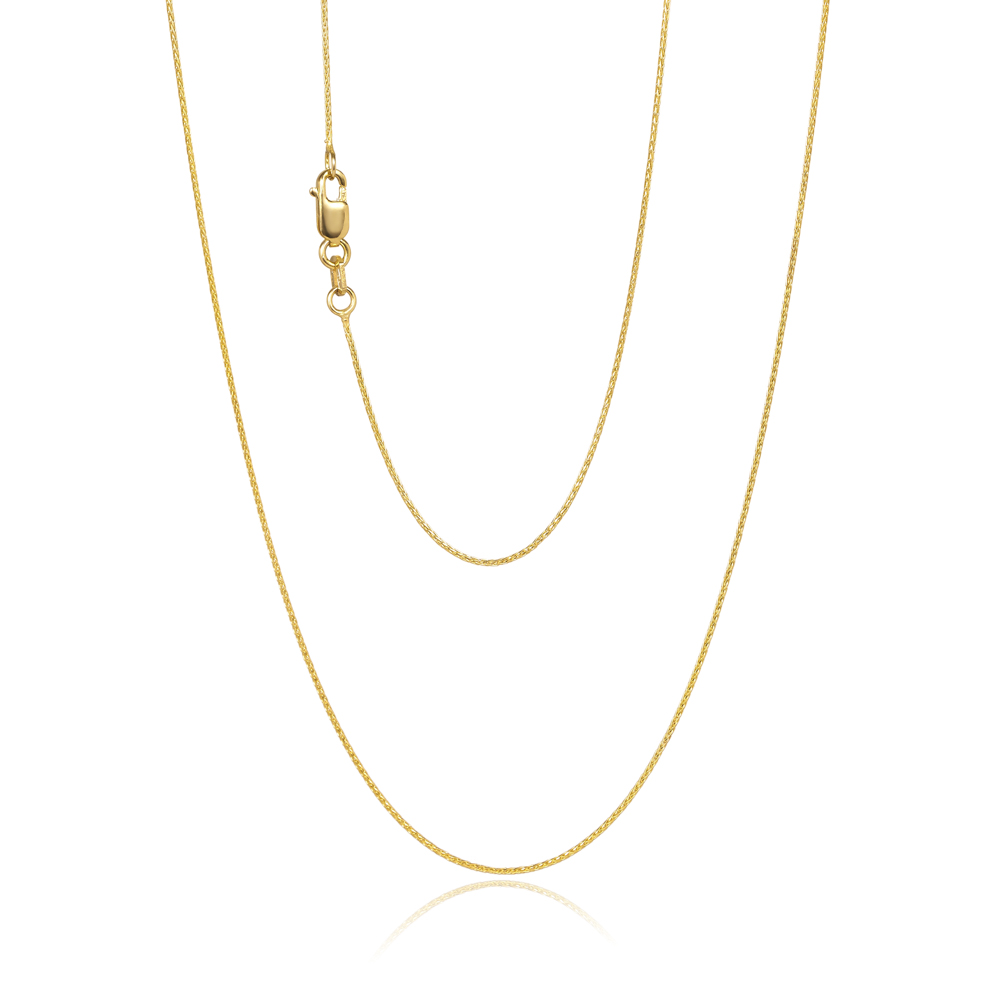 020SPID12-Yellow-50cm - 375/- 0.80mm Triple Wheat 12 Cuts (Round Look), 20 Gauge Chain