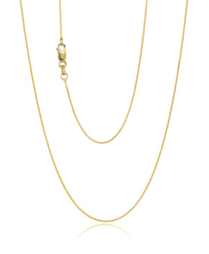 020SPID12-Yellow-45cm - 375/- 0.80mm Triple Wheat 12 Cuts (Round Look), 20 Gauge Chain