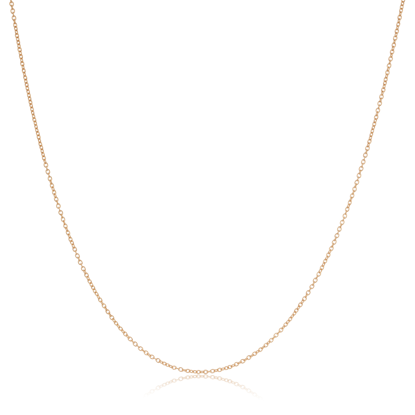 025KF005-Yellow-45cm - 375/- 1.10mm Round Forzatina Cable Chain