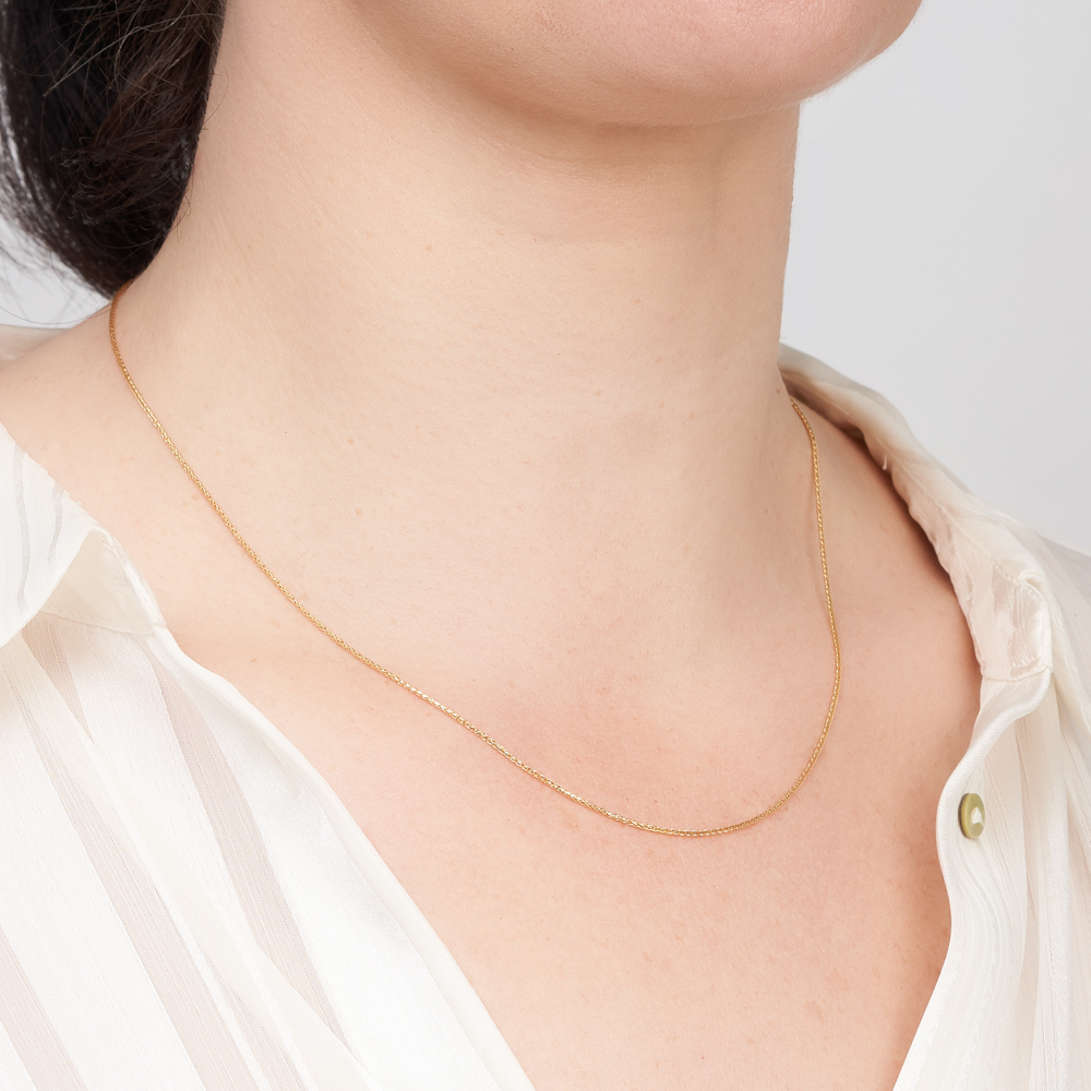 025SPID12-White-60cm - 375/- 1.00mm Triple Wheat 12 Cuts (Round Look) 25 Gauge Chain - Image 2
