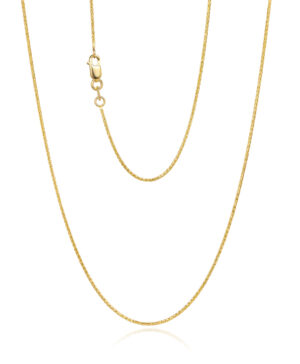 025SPID12-Yellow-40cm - 375/- 1.00mm Triple Wheat 12 Cuts (Round Look) 25 Gauge Chain