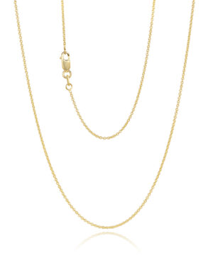 030RS-Yellow-50cm - 375/- 1.30mm Tight Plain Rolo Chain, 30 Gauge, Chain