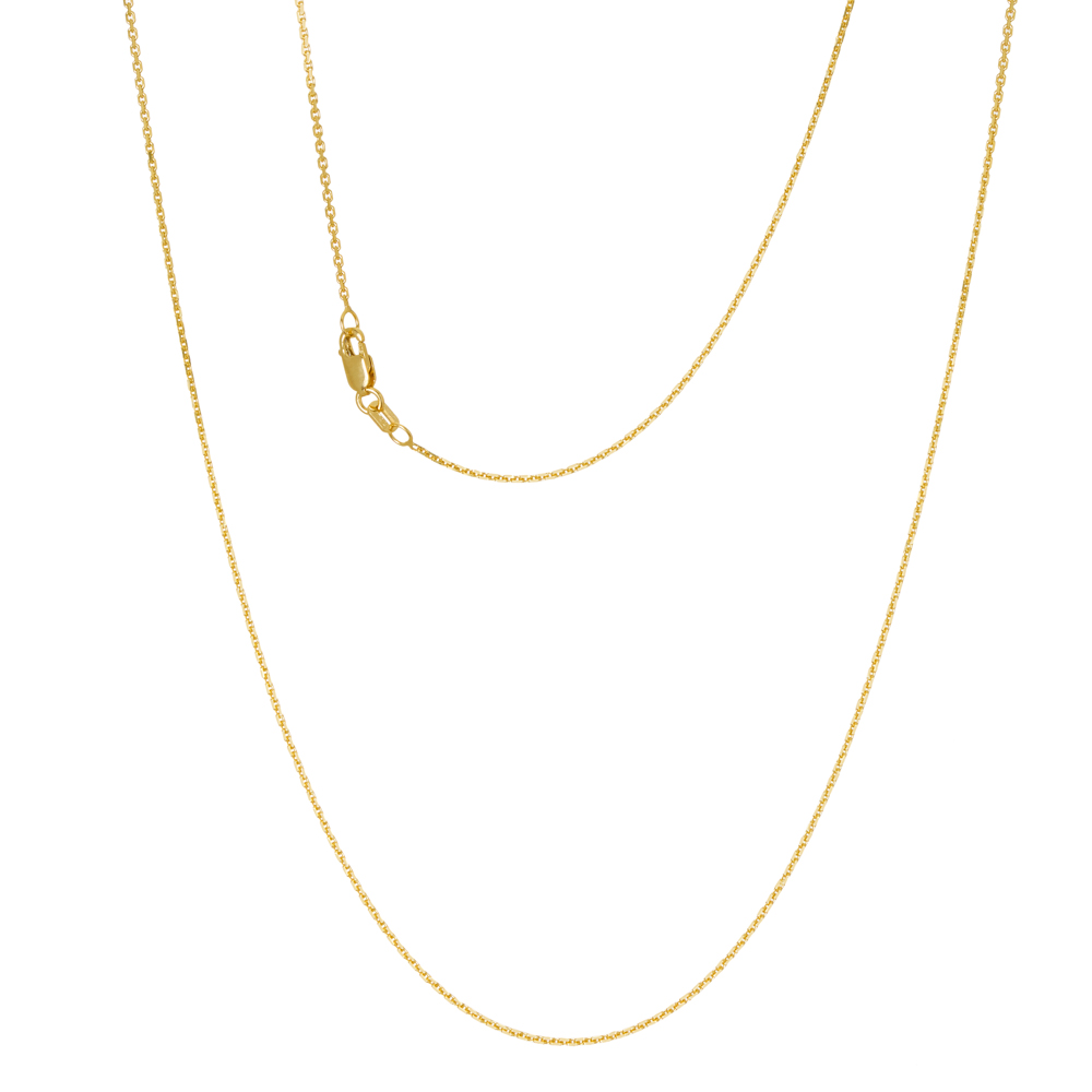 040FD-Yellow-45cm - 375/- Tight Diamond Cut Forzatina, 40 Gauge, Chain