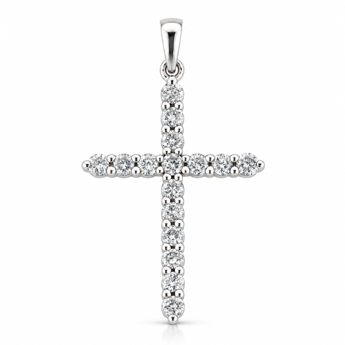 375/- Natural Diamond RBC 16 = .25ct H/I I1-2 Claw Set Cross