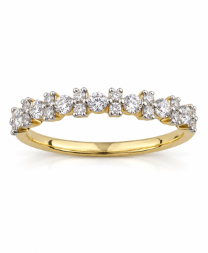 750/- Yellow Lab Grown Diamond 23 RBC = 0.40ct Wedding Band