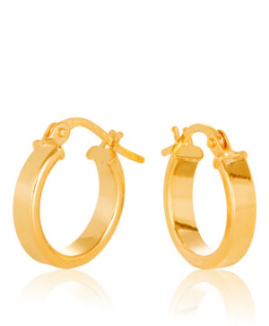 10OBC702-99 375/- 9Y 3mm Wide Plain High Polished Square Edge Hoop 10mm
