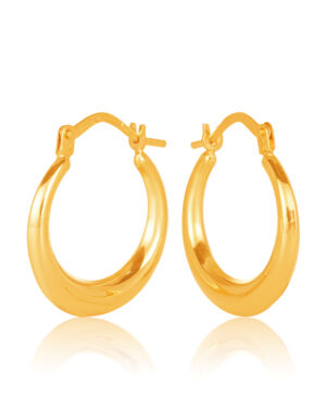 12OBS92-99 375/- 9Y Cava 12mm Diameter Progressive Hoop Earring