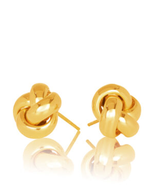 14OV234-8 375/- 9Y Overlapping Plain Stud Earrings Hoop Earrings