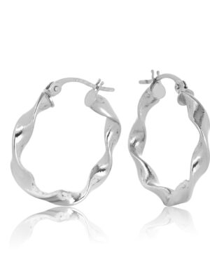 15OBC360-9900 375/- Diameter, 15OBC360-9900 9W Elongated Twist Hoop Earrings