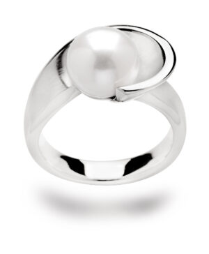 2065152 – 925/- Ring, rho. matte/shiny white cultured pearl 4.51ct