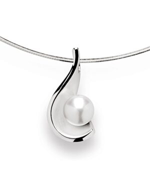 20661 – 925/- Pendant, rho. matte/shiny cultured pearl 4.77ct