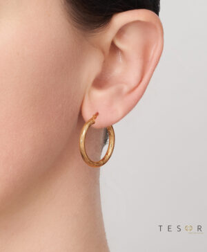 Alternative view of 20OBC250-99 375/- 9Y Udine Gold Hoop Earring 20mm