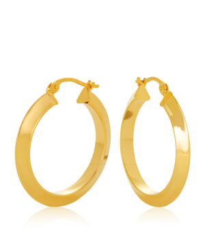 20OBC453-99 375/- 20OBC453-99 9Y Knife Edge Plain Hoop Earring