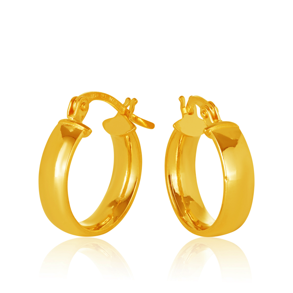 10OBC455-99 375/- Diameter Hoop., 10OBC455-99 9Y Plain Rounded Sides Flat 4mm Wide