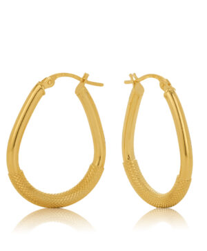 20OBC605-99 375/- 9Y Toledo 2mm Round Tube 20mm Diameter Hoop Earring