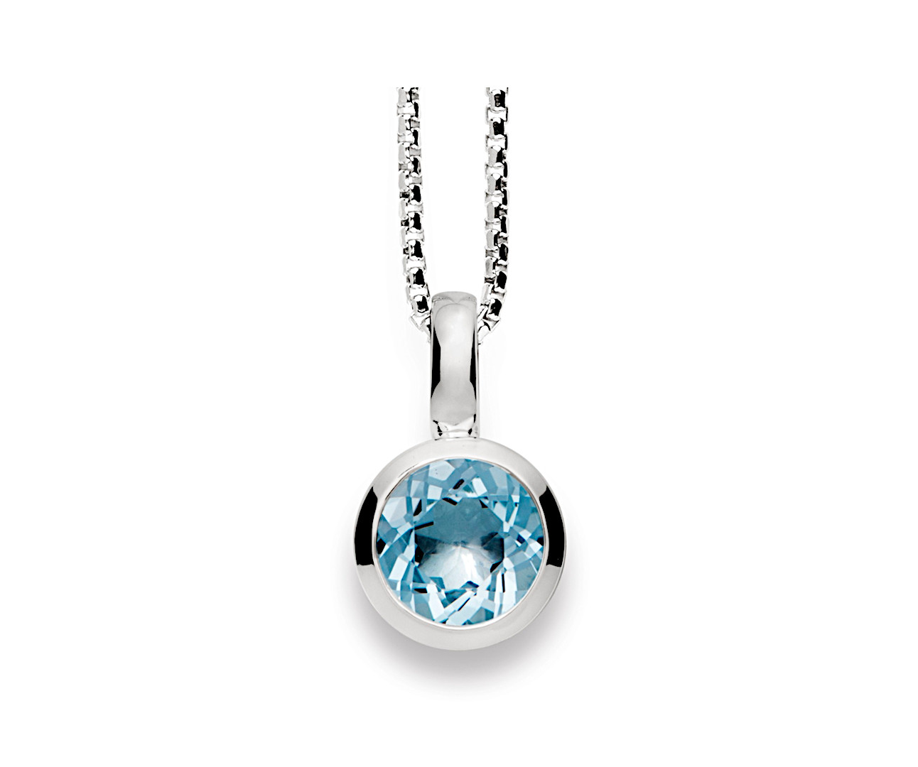 21190 – 925/- Pendant shiny, blue topaz 1.70ct