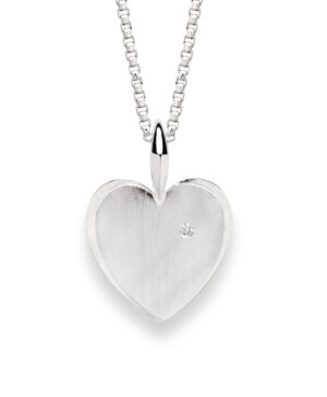 21361 – 925/- Pendant, rho. matte/shiny, br. 0.02CT W-SI