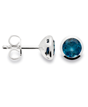 21440 – 925/- Earrings blank, topaz London Blue 1.24ct